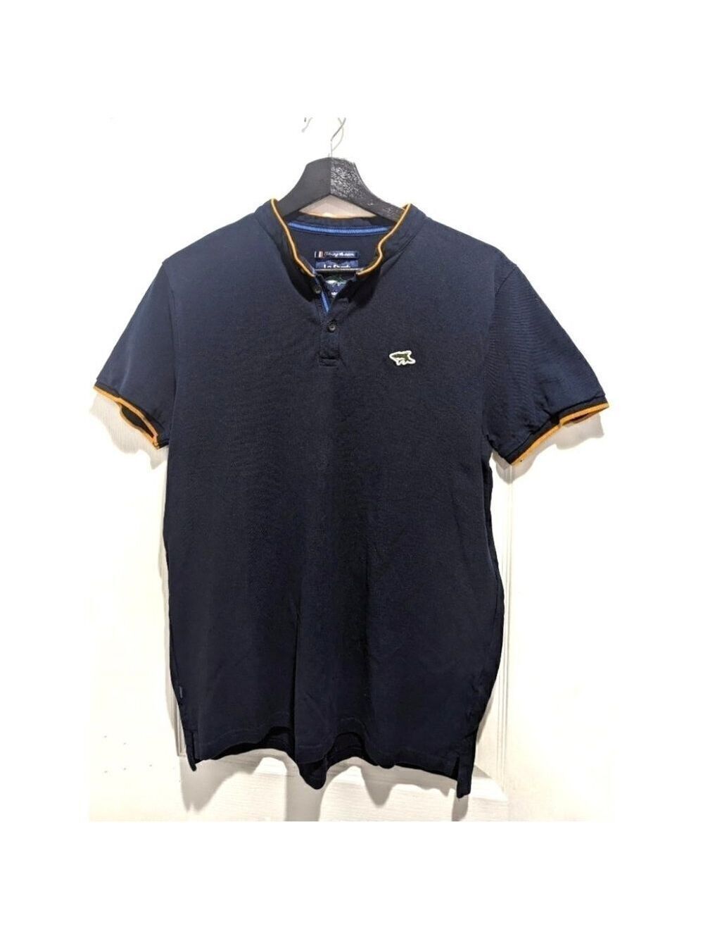 Le Shark | Hillrise Collarless Polo Shirt In True Navy